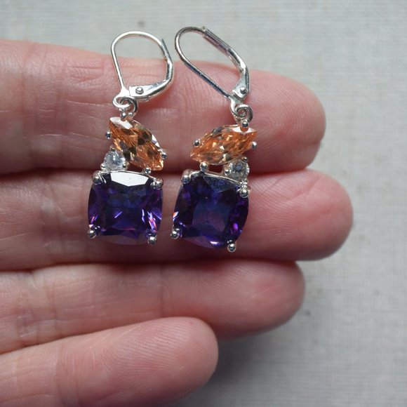 Natalia Collister for Avon Cubic Zirconia Silver Plate Earrings - Picture 4 of 7